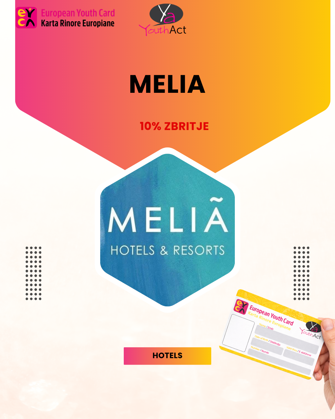MELIA 10% Discount for all the cardholders