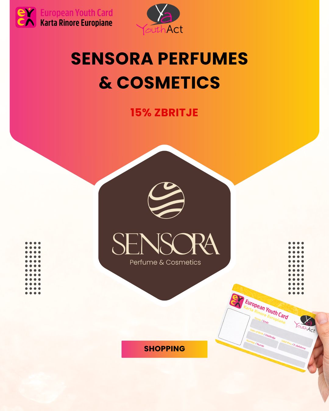 SENSORA PARFUMES & COSMETICS 15% Discount for all the cardholders