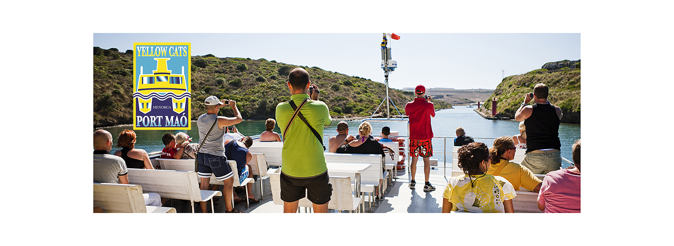 Yellow Catamarans 20% discount on the complete tour of the port of Maó, with historical commentary and underwater viewing