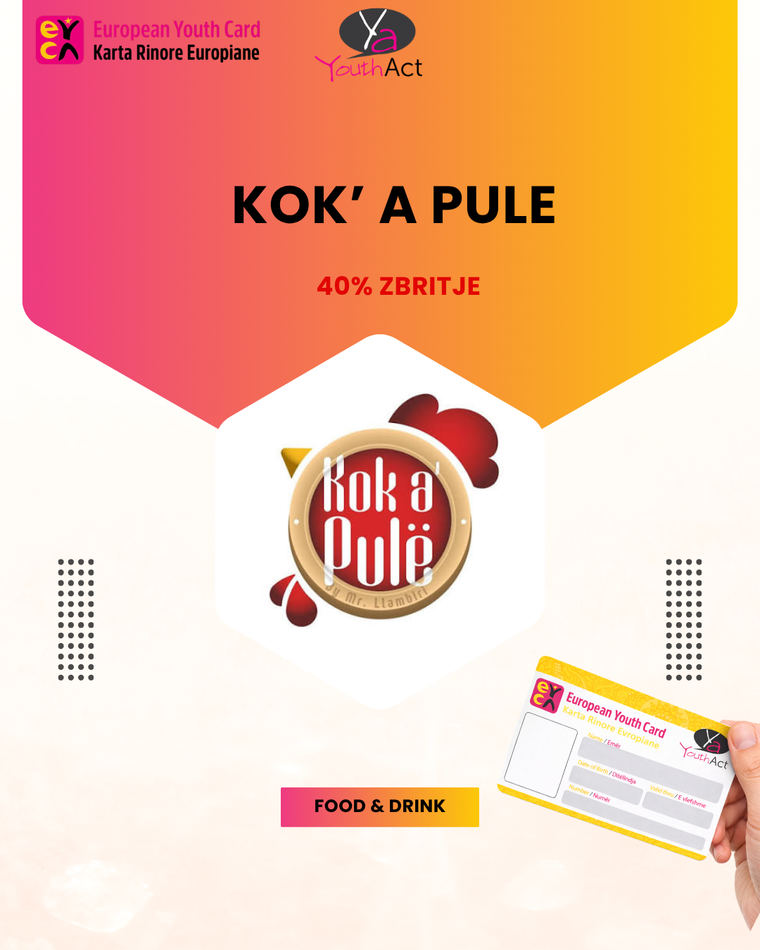 KOK' A PULË 40% Discount for all the cardholders