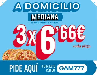 Grupo Zena Pizza S.com.pA 3 Pizzas medianas 6,66€ c/u