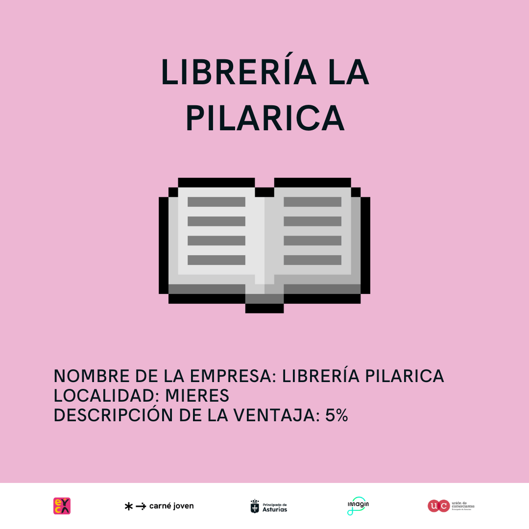 Librería La Pilarica 5 % descuento
