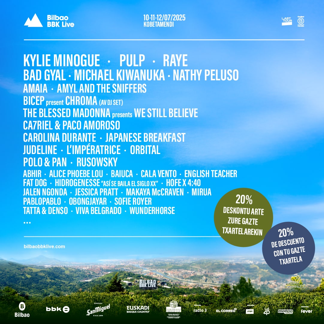 Get your discount with EYCA Youth Card at the Bilbao BBK Live Festival!