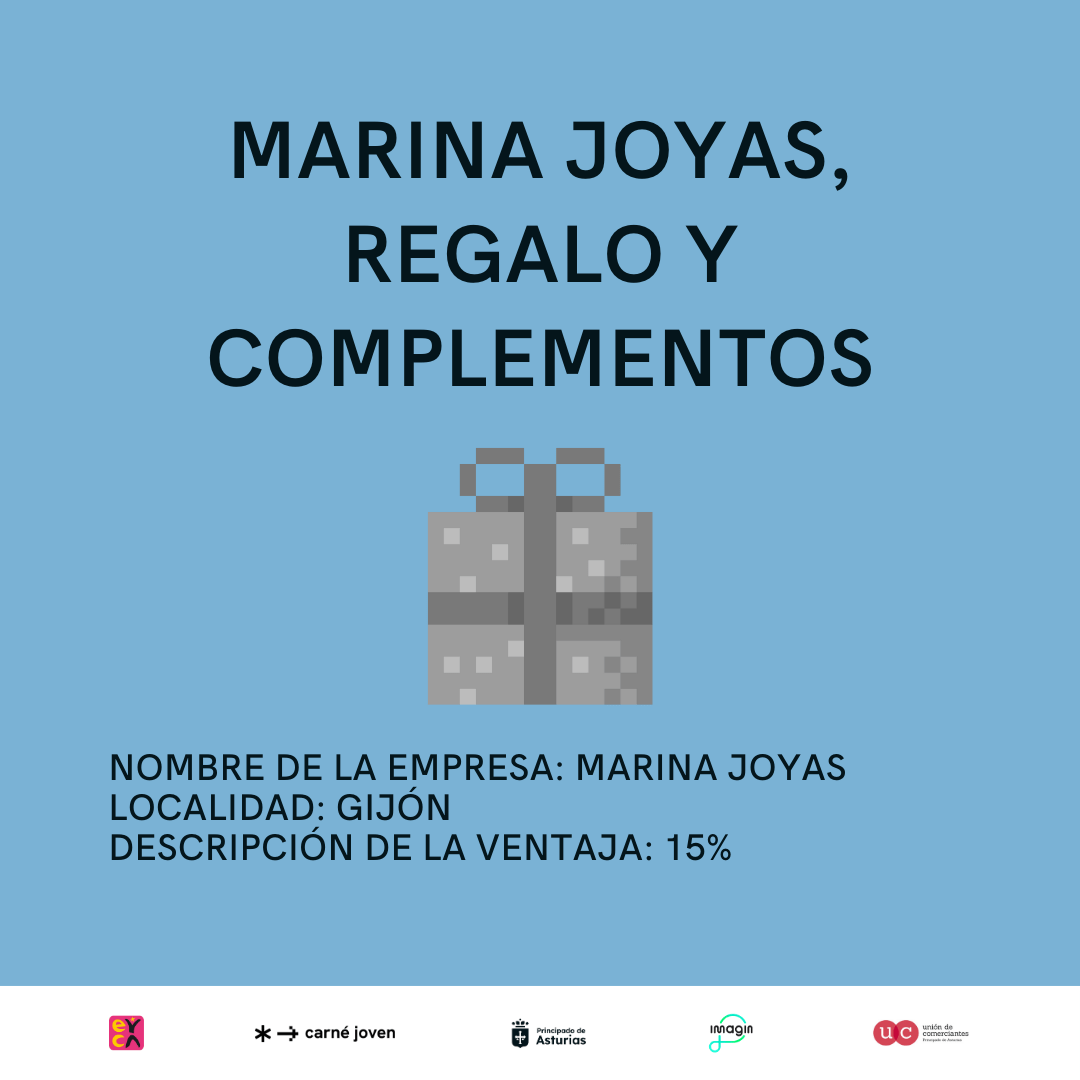 Marina Joyas regalo y complementos 10% de descuento además de las promociones existentes