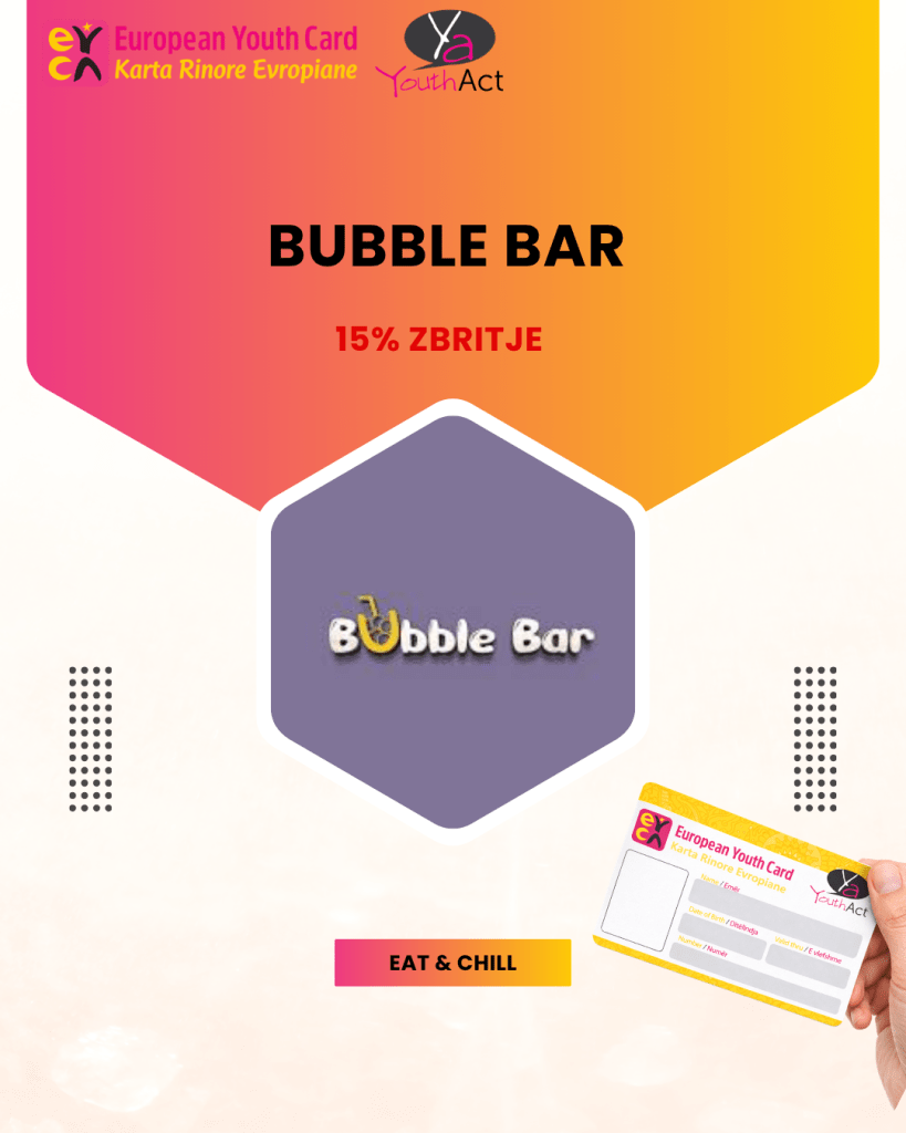 Bubble Bar 15% discount on current offers for EYCA cardholders