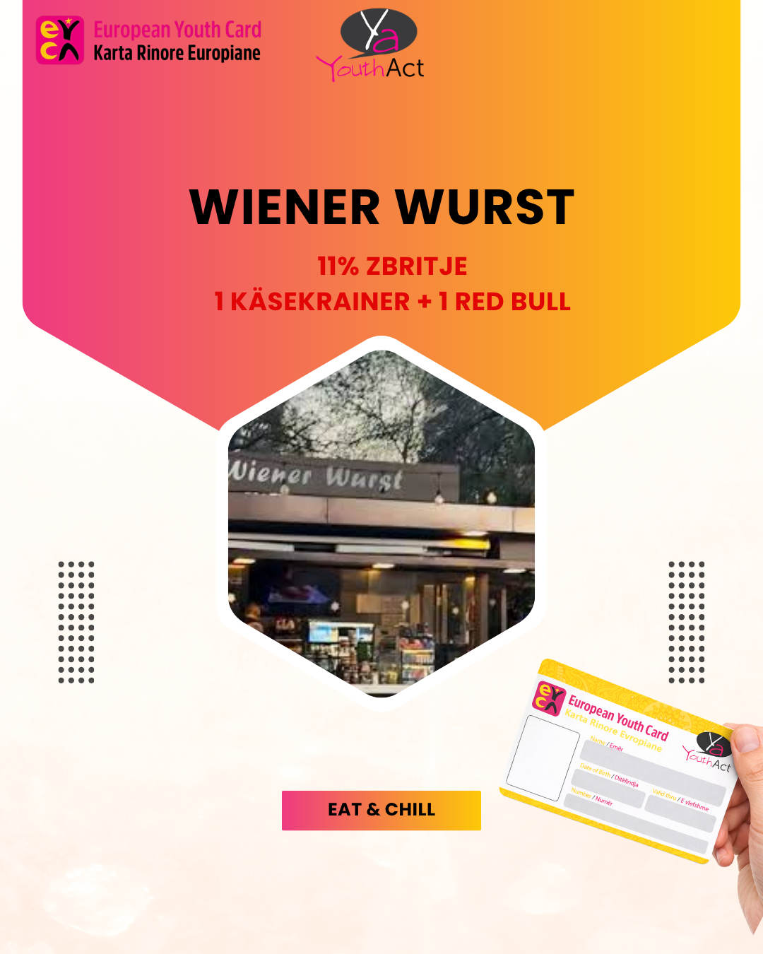 Wiener Wurst 11% Discount for EYCA cardholders