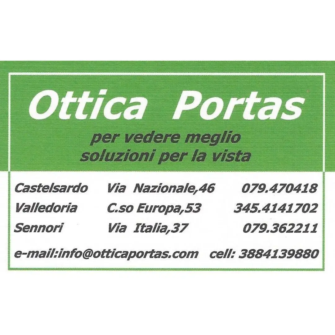 Ottica Portas srls 20% discount on glasses and sunglasses | 10% discount on contact lenses