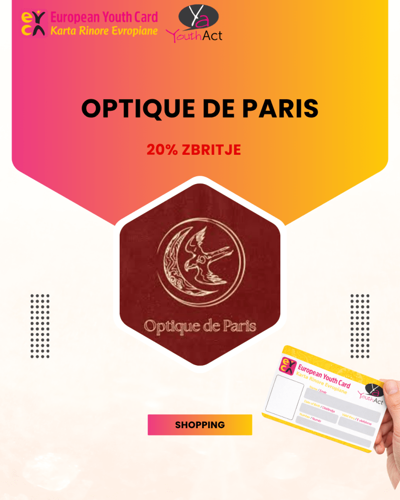 Optique De Paris 20% discount on current offers for EYCA cardholders