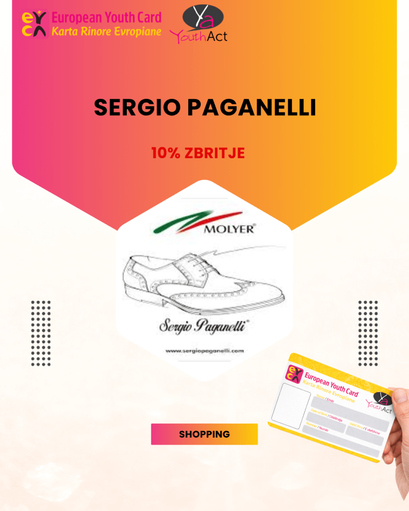 Sergio Paganelli 50% Discount for EYCA cardholders