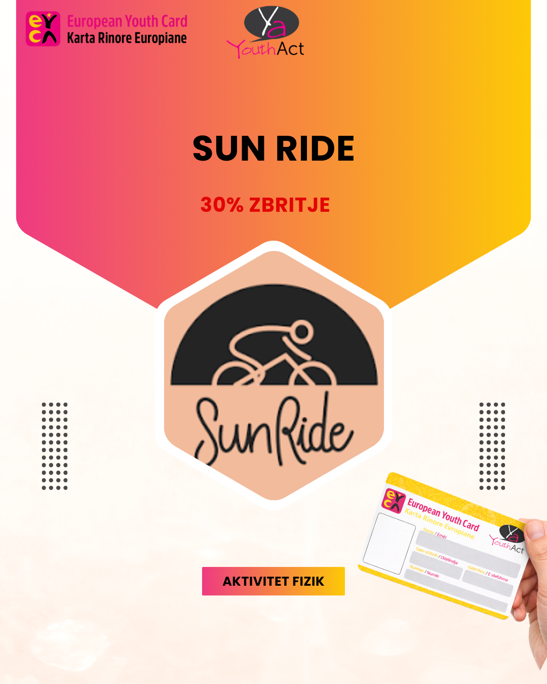 Sun Ride 30% Discount for EYCA cardholders