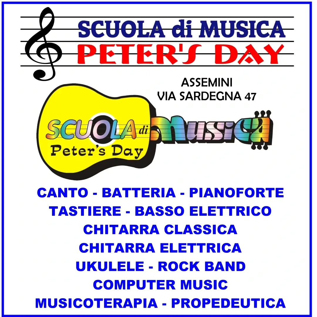 Scuola di Musica Peter's Day 10% discount on individual courses