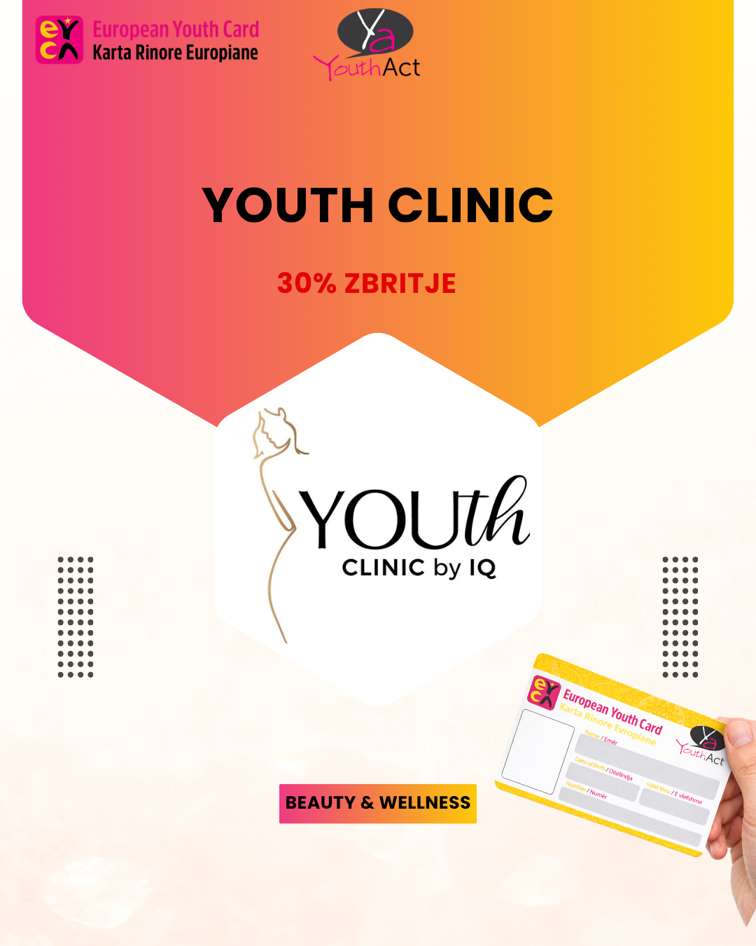 Youth Clinic 30% Discount for EYCA cardholders