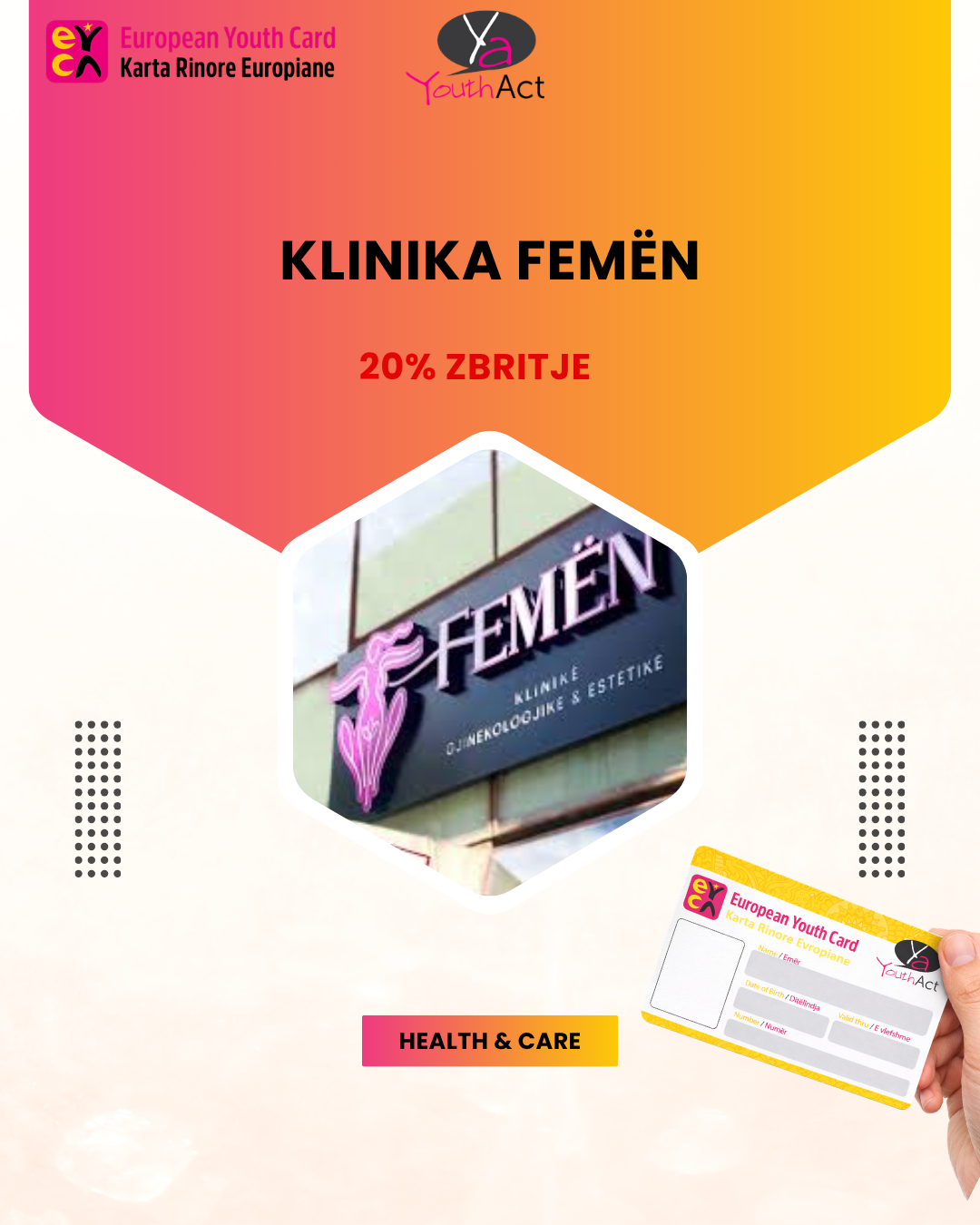 Klinika Femen 20% Discount for EYCA cardholders