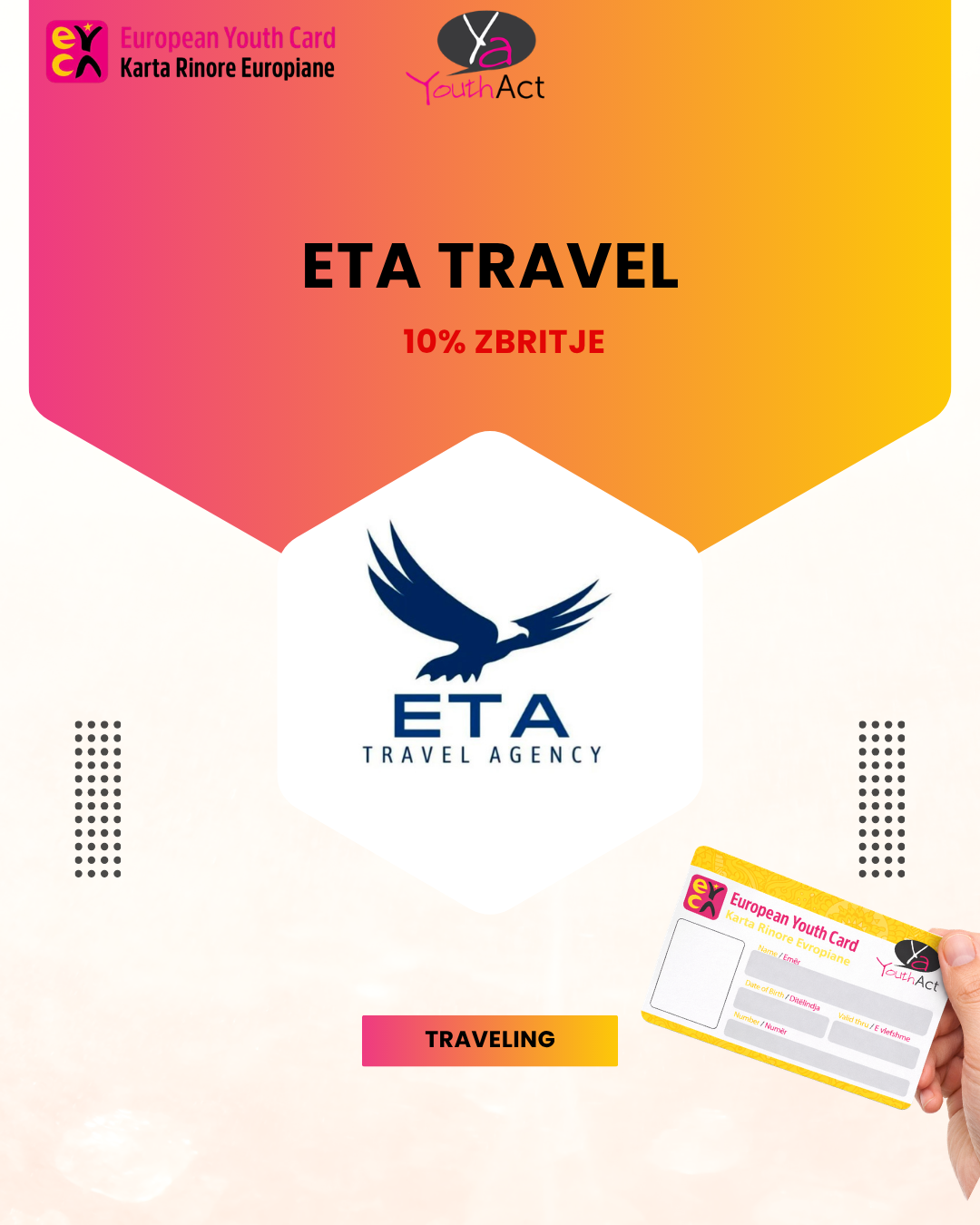 Eta Travel 10% Discount for EYCA cardholders
