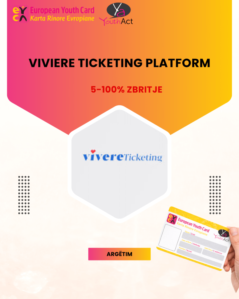 Vivere Ticketing Platform 5-100% Discount for EYCA cardholders