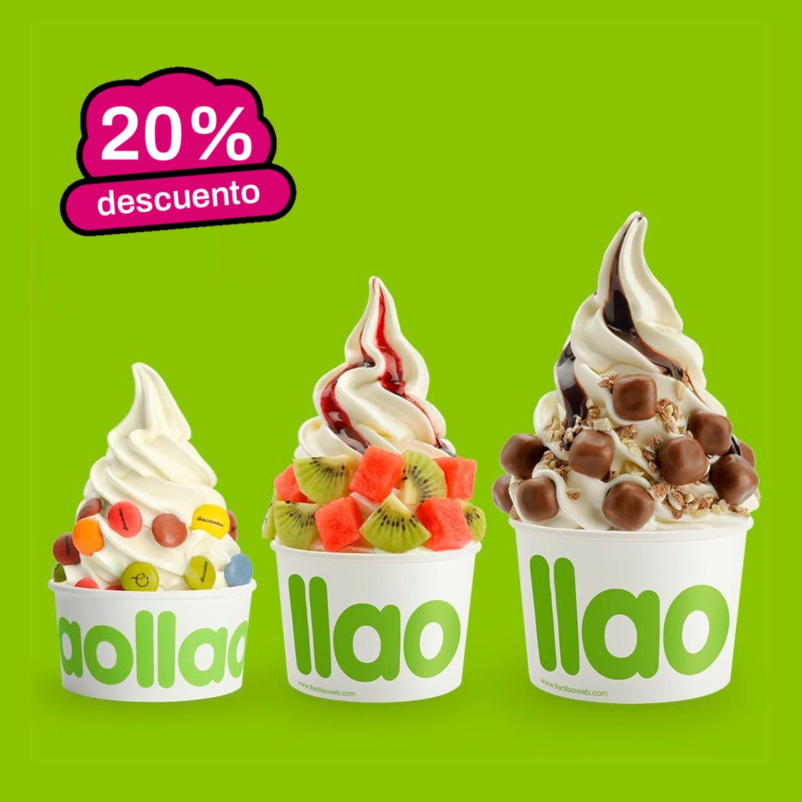 Llaollao 20% discount