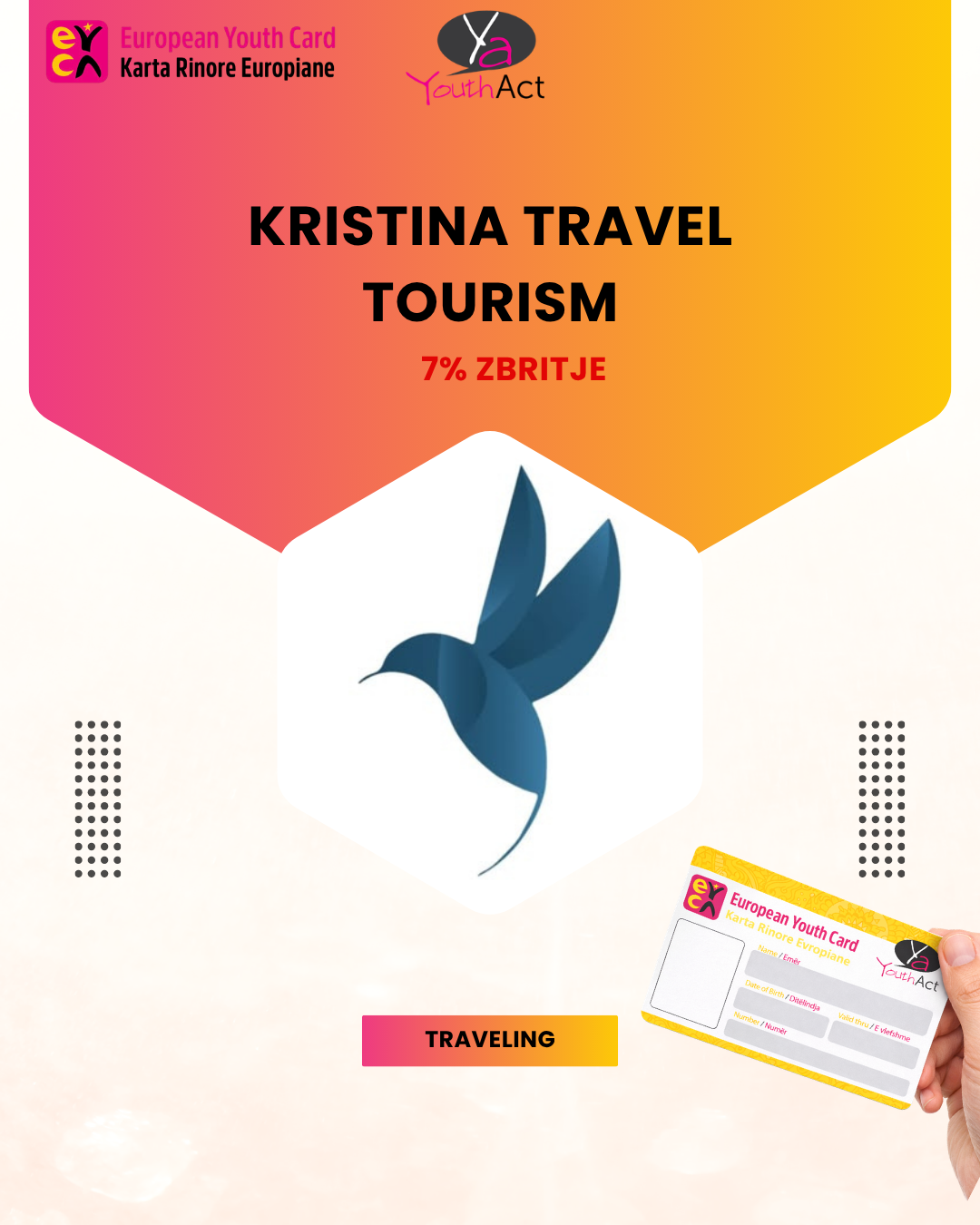 KRISTINA TRAVEL TOURISM 7% Discount for all the cardholders