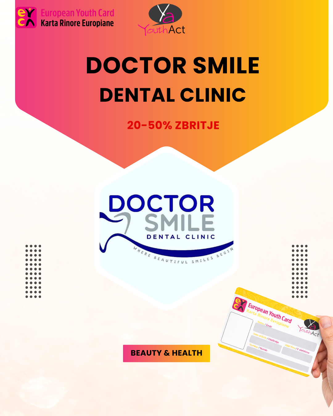 DOCTOR SMILE DENTAL CLINIC 20-50% Discount for all the cardholders